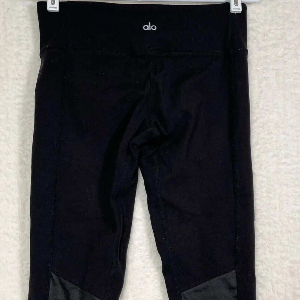 Alo Yoga Women's Moto Leggings Black Size S/M? Gym Workout Stretch Casual